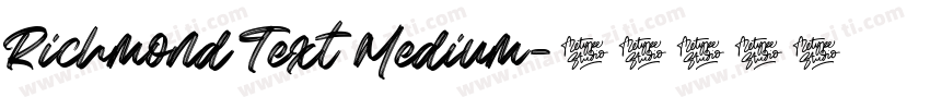 Richmond Text Medium字体转换